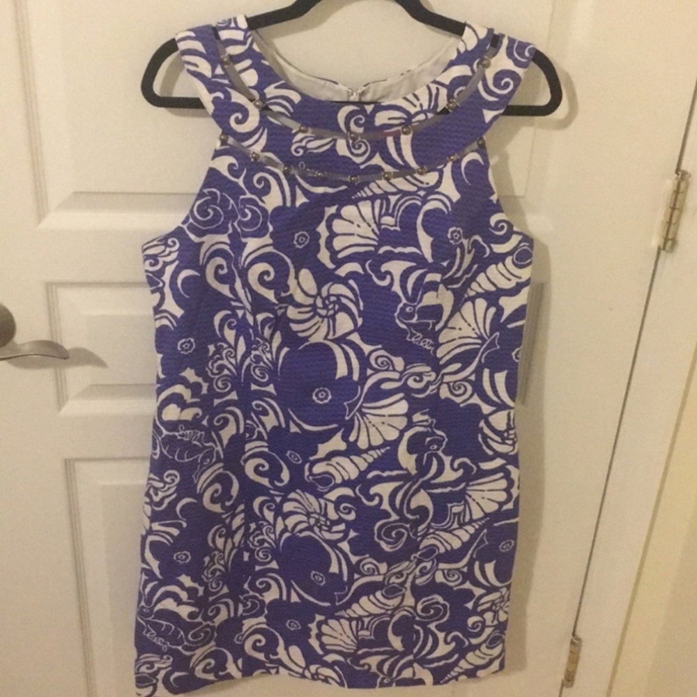 Lilly Pulitzer Purple and White Mini Dress